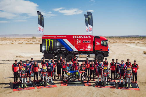 The Monster Energy Honda Team is ready to take on the 2024 World Rally-Raid Championship season on its new HONDA CRF450Rally