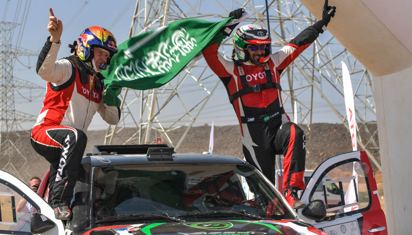 Yazeed Al Rajhi seals Saudi Toyota Rally Championship title for the second time after winning all its rounds throughout the season